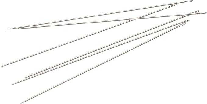 Pony Beading Needles, Size 10, Pack of 6, Box of 5 Packs, 2 Inches, Made in India, Use for Loom Weaving Beadwork, Off-Loom Stitching and Jewelry Making with Seed Beads