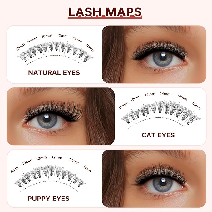 JOLIETIFY Lash Extension Kit DIY, Faux Mink 8-16mm 30D 40D Individual Lashes Kit with Waterproof Bond and Seal, Lash Tweezers for Self Use, Soft & Fluffy, Easy to Apply for Beginners