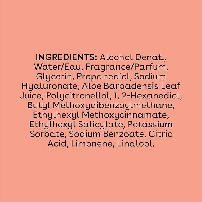 eos Cashmere Body Mist, Pink Champagne, Body Spray for Women, Hair Mist, Moisturizing, Hyaluronic Acid, Glycerin, Vegan, Cruelty-free, 6 fl oz