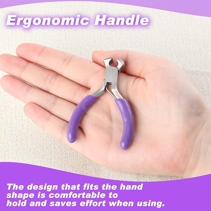 3 Inches Mini End Cutting Pliers Precision End Nippers Zipper Install Tool Nail Puller Tool Small Wire Cutter For Guitar Strings Beading Jewellery Making Tool Shoes Repair Tool