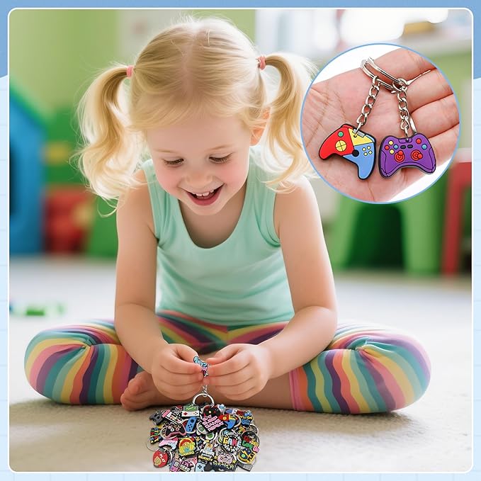 Keychains Bulk DIY Cute Keychain Charms Backpack Charms for Girls Backpack Keychains PVC Key Ring Party gifts