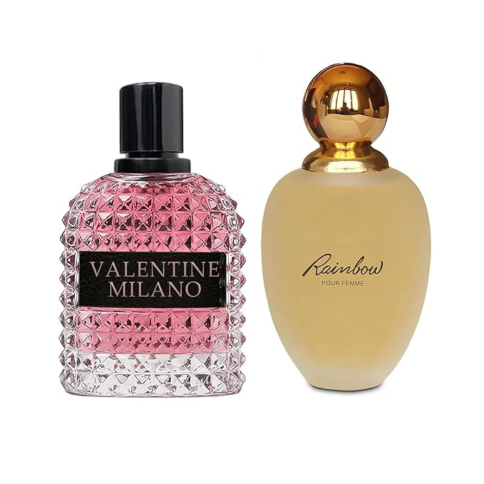 AFLUXE Women's Perfume Combo Set Milano Women&Rainbow Floral Fruity Fragrance Eau De Parfum Elegant 100ml Bottle Natural Spray Each for Daily Used
