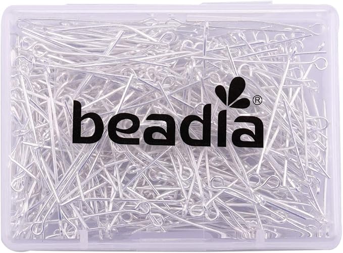 Open Eye Pins Silver Head Pins for DIY Jewelry Making 40mm 200pcs