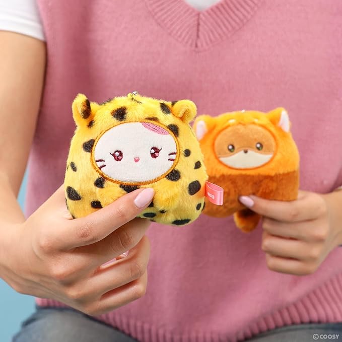Anirollz Miniz Plush Charm Cute Stuffed Animal Keychain Kawaii Mini Bag Accessory Collectible Pocket Toy for Kids & Adults