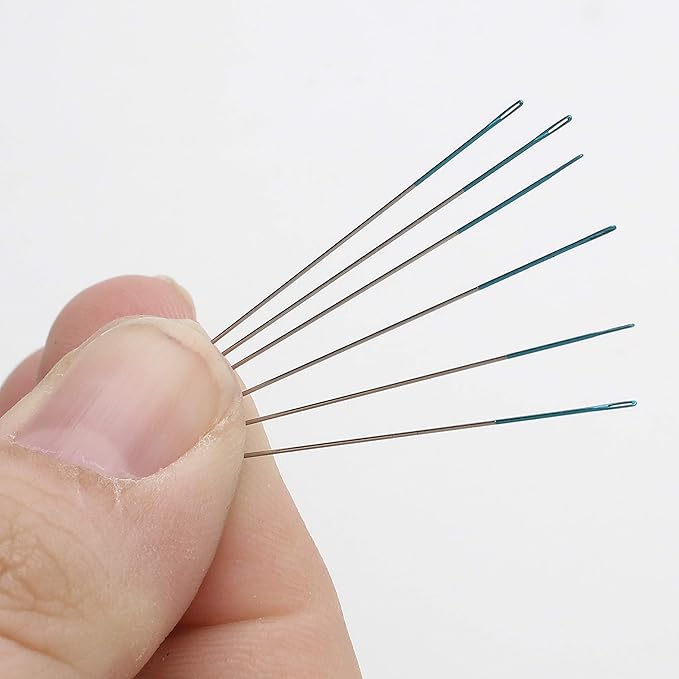 The Beadsmith ColorEYES Beading Needles, Size 11, 1 Pack (25 Needles), Blue Colored Tip for Easy Identification of Size, Use for Loom Weaving Bead Work, Off-Loom Stitch & Jewelry Making w/Seed Beads