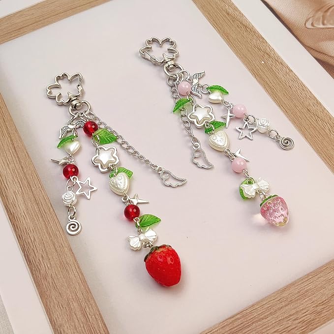 Cute Pink Keychain,Fuzzy Cat Keychain Aesthetic Y2K KeychainStylish KeychainsAccessories