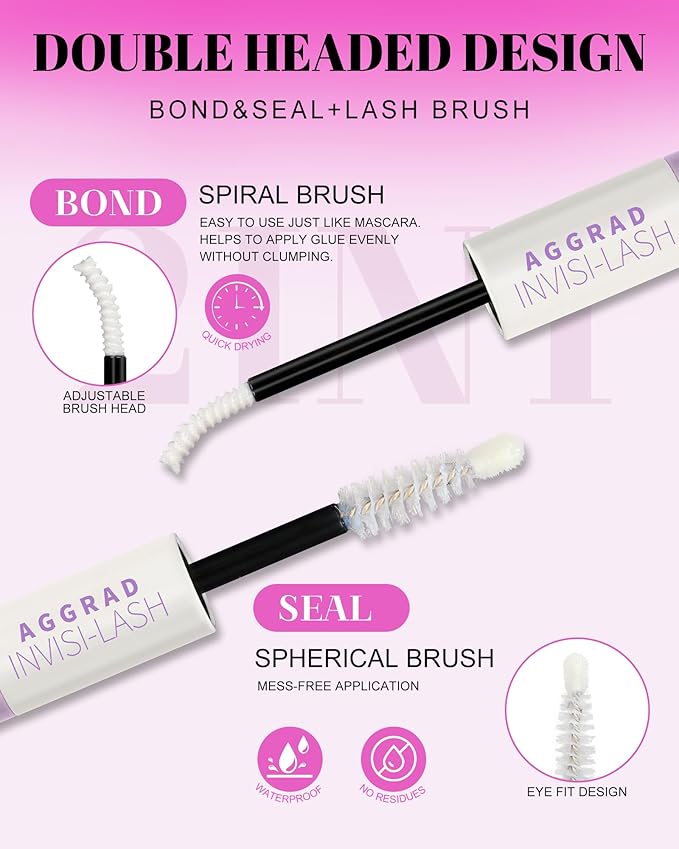 Magic Lash Clusters Kit 8-18mm Volume Wispy Fluffy Eyelashes Cluster Extension Kit D Curl Individual DIY Fake Lashes Extension Kit with Lash Bond and Seal Waterproof False Eyelashes Clusters Kit