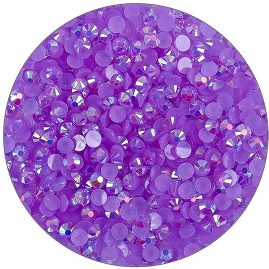 3000 Pieces SS12 3mm Flatback Rhinestones Clear Glasses Round Gems AB Crystals for Nail Art DIY Crafts Clothes Glitter Stones （Purple）