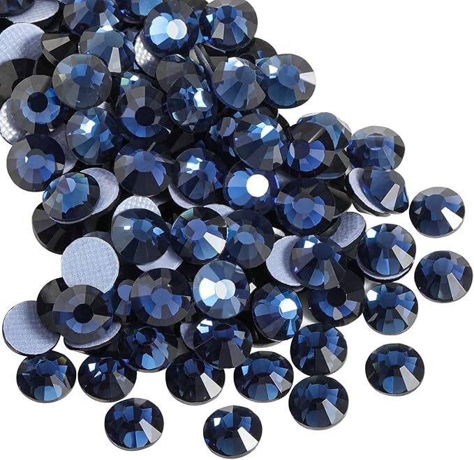 Beadsland Hotfix Rhinestones, 2880pcs Flatback Crystal Rhinestones for Crafts Clothes DIY Decorations, Montana, SS6, 1.9-2.1mm