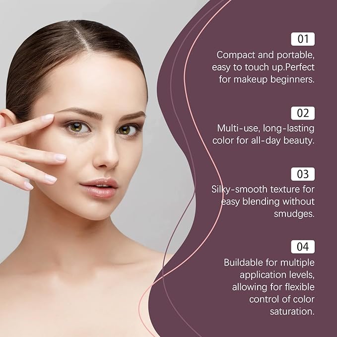 Eyeshadow Stick, Perfect Color Duo-Shadow Liner 2-in-1 Eyeliner & Eye Shadow Stick, Easily Blendable & Buildable, Waterproof, Creamy Easy-Glide, For Effortless Smoky Or Natural Eye Makeup(01+06)