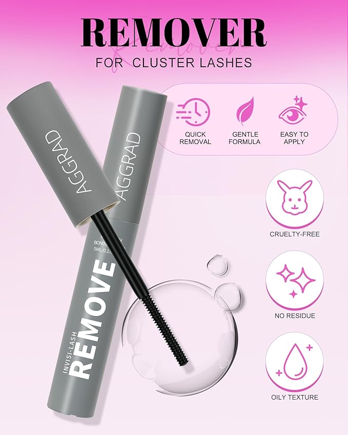 Fairy Lash Clusters Kit Wispy Fluffy 8-18mm Manga Anime Eyelashes Cluster Extension Kit C Curl Individual DIY Fake Lashes Extension Kit with Lash Bond and Seal Waterproof False Eyelashes Clusters Kit