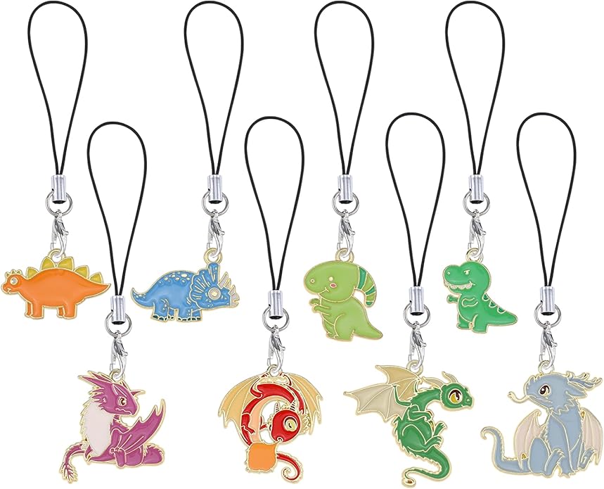 BEEFLYING Cute Charms for Mobile, Kawaii Charms Straps Aesthetic Y2K Cell Phone Pendants Accessories for Phone Bag Keychain Airpods Camera Wallet Decor