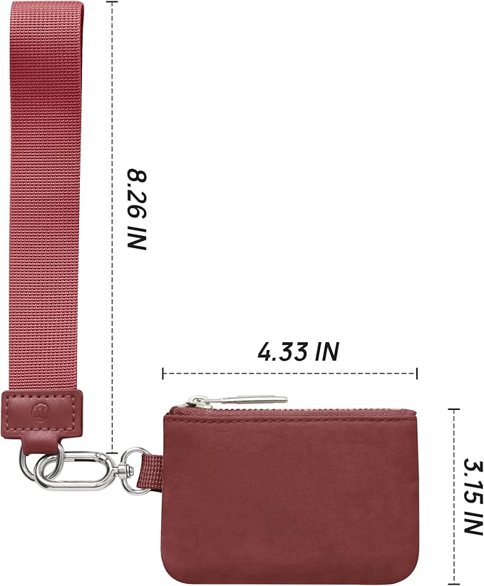 Mum's Memory Mini Zip Around Wristlet Wallet for Women Dual Pouch Wristlet Portable Wallet Coin Purse Mini Women Coin Pocket