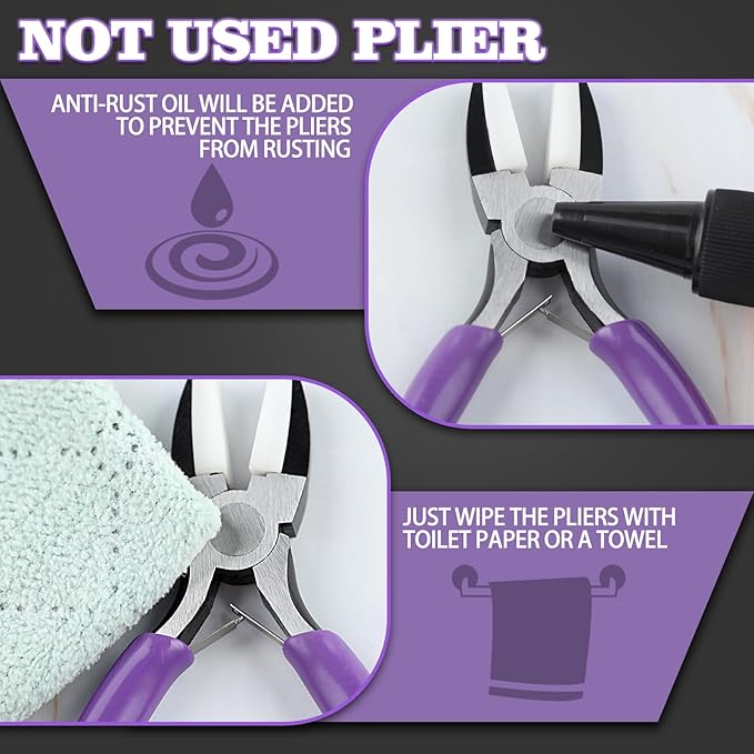 5.5 Inches Double Nylon Flat Jaw Pliers with 2 Replacement Tips Flat Nylon Jaw Pliers Wire Wrapping Tool Nylon Jaw Pliers for Jewelry Making Beading Looping Shaping Wire DIY Crafts