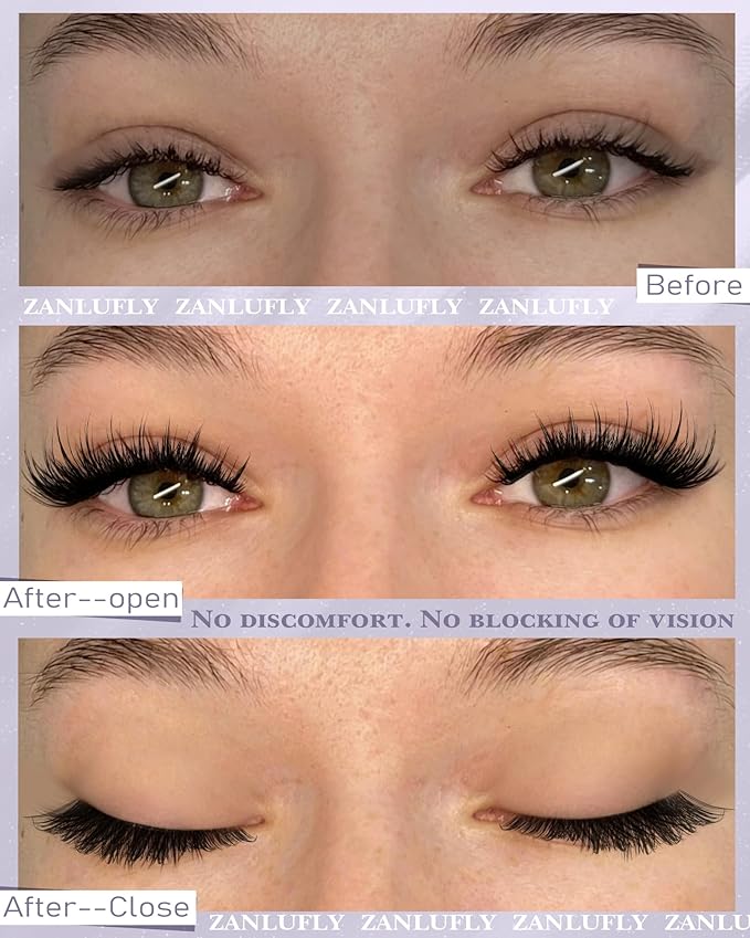 Wispy Lash Clusters Natural Volume Eyelash Clusters 10-16mm Spiky Cluster Eyelash Extensions Faux Mink Lash Extension CC Curly Individual Lashes Soft Thin Band by zanlufly