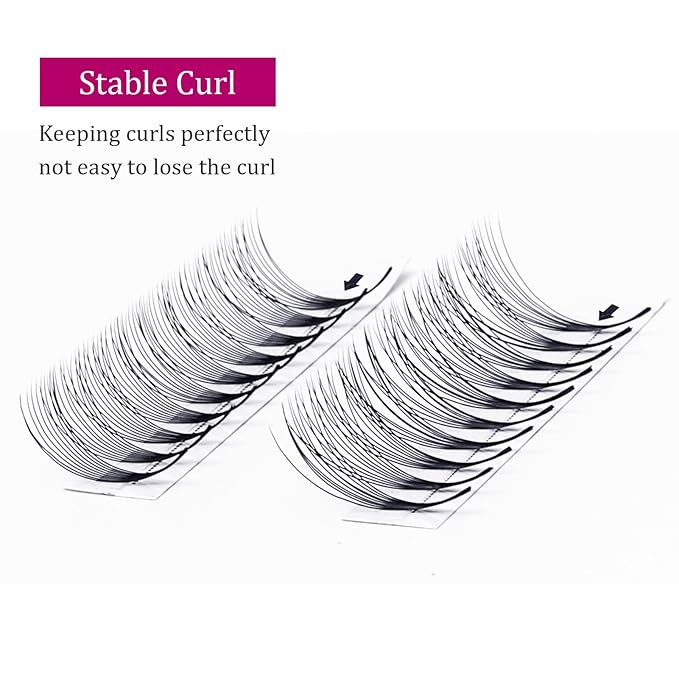 Lash Extension 10D Premade Volume Eyelash Extensions .05 .07 Thickness Premade Lash Fans Pointed Base Middle Stem Eyelash Extension Supplies(10D-0.07-D，15mm)