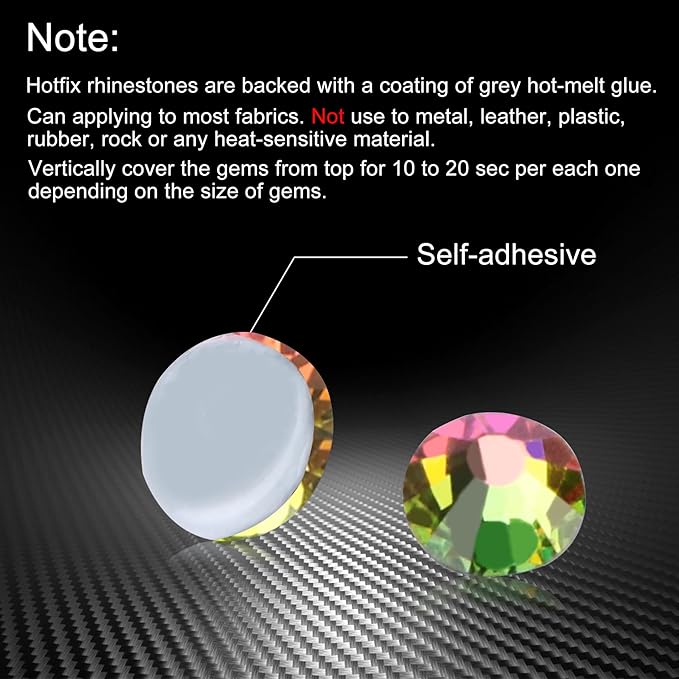 Hot Fix Crystal Flatback Rhinestones Glass Diamantes Gems 2.4mm(8ss 2880pcs, Fire)