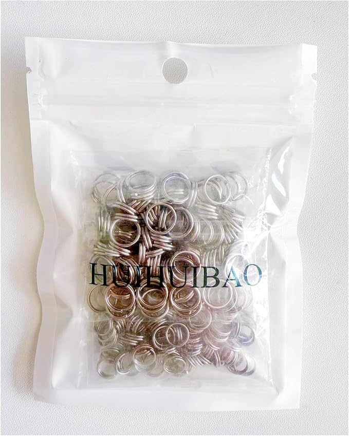 200 Pieces Stainless Steel Split Ring Small Key Chain Ring for Home Car Keys Organization and Ornament Crafts, 2 Sizes(8mm and 10mm Diameter)