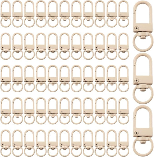 KJML DIY Keychain clip 60pcs Swivel Snap Lobster Claw Keychain Clasps Lanyard Hardware Key Chain Hooks for Bag Charm