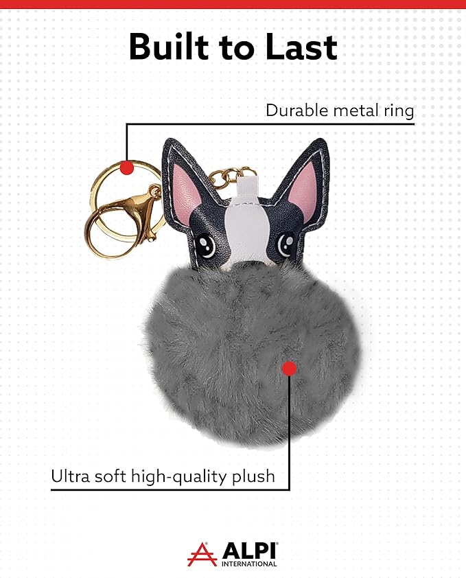 ALPI Super Plush Keychain - Cute Keychain for Bags, Keys, & More - Adorable Purse Charm - Pack of 5
