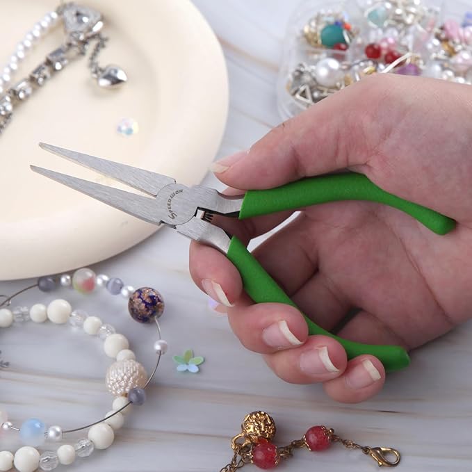 SPEEDWOX 5 inch flat nose pliers mini duckbill pliers fine nose pliers fine nose pliers precision pliers for jewelry making hand tools beading craft craft