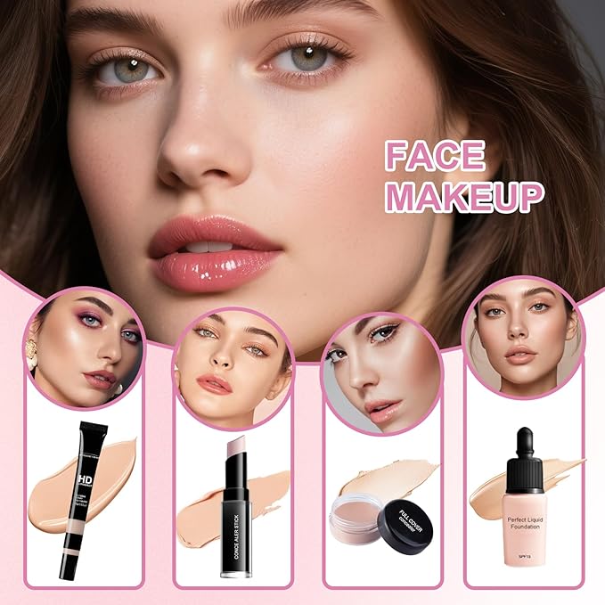Makeup Set Full Kit for Girls Teens Women,makeup kit for teens,Beginner Make up Sets,Christmas Makeup Gift Set,makeup kits for women,All in One Make up Kit