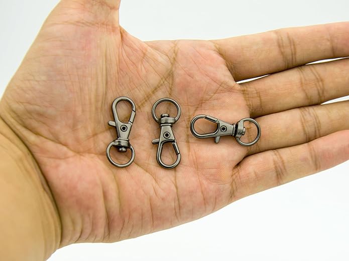 Swivel Snap Hooks Premium Metal Lobster Claw Trigger Clasps for Lanyard Keychain Rings Bag Purse Tag Jewelry Making DIY Crafts