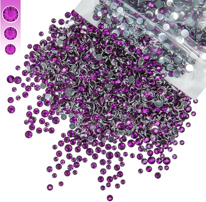 3mm 4mm 5mm Mix Bag Resin Rhinestones for Crafting Flatback Jelly Stones Bulk Diamonds Crystals Gems Charms for Nails Face Eyes Makeup Mugs Tumblers Bottles DIY Crafts Clothes Shoes
