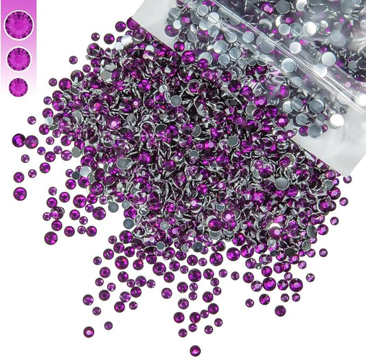 3mm 4mm 5mm Mix Bag Resin Rhinestones for Crafting Flatback Jelly Stones Bulk Diamonds Crystals Gems Charms for Nails Face Eyes Makeup Mugs Tumblers Bottles DIY Crafts Clothes Shoes