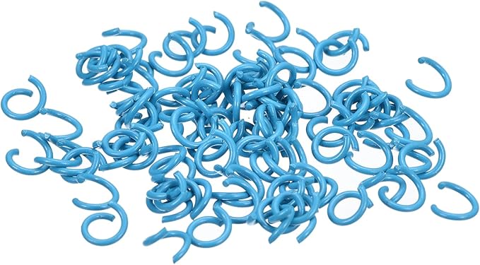 uxcell Open Jump Rings, 8mm Colorful O-Ring Connectors for DIY Crafts Jewelry Making, Carbon Steel, Navy Blue, 100Pcs