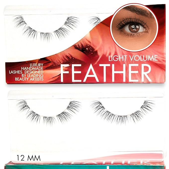 GAZELLE Luxury Natural Lash Clusters, Soft Korean Silk PBT Fibers, DIY Cluster Eyelash Extensions, Comfortable Wear, Lasts 10 Days – Feather – 12mm