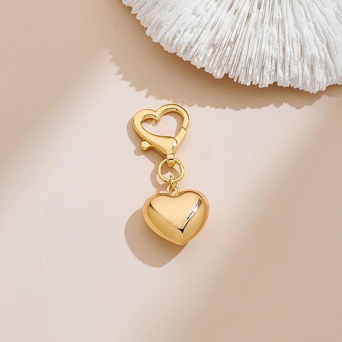 Heart KeyChain for Women Bagchain Gold Silver Fashion Keychains Accessories