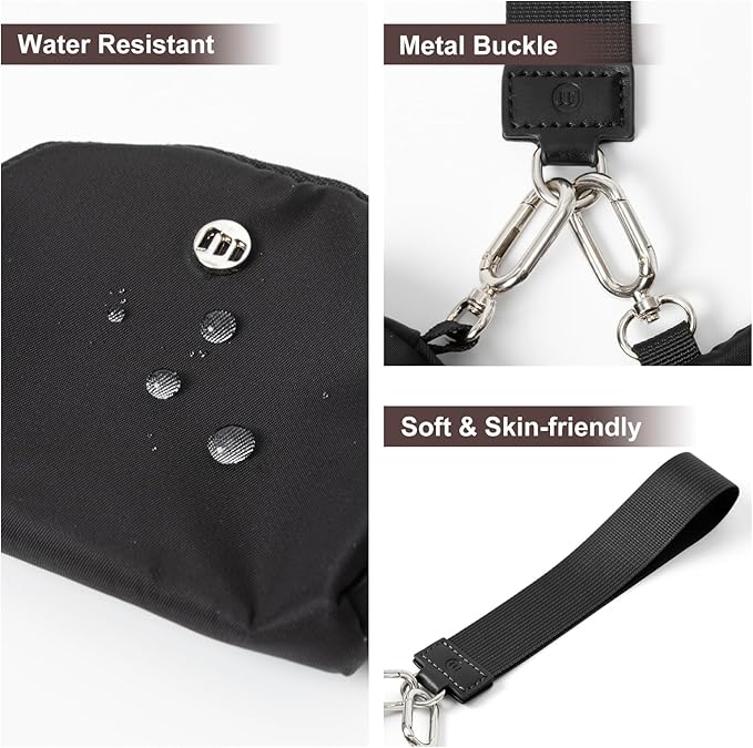 Keychain Wallet Mini Zip Around Wristlet Wallets for Women Detachable Dual Pouch Wristlet Portable Coin Purse Small Wallets