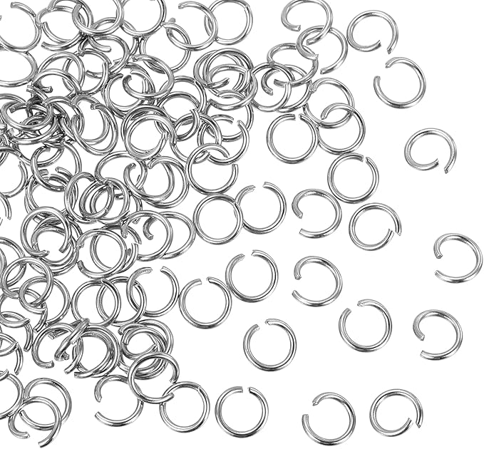 MECCANIXITY Open Jump Rings,3.6mmx5mm 316 Stainless Steel Split O Jump Rings Connector 0.7mm Thick Jewelry Making Supplies for Bracelet Necklace Pendant DIY,Pack of 220