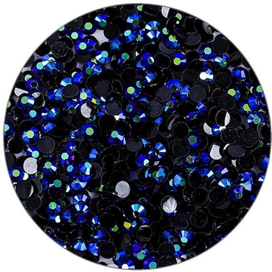 3000 Pieces SS12 3mm Flatback Rhinestones Clear Glasses Round Gems AB Crystals for Nail Art DIY Crafts Clothes Glitter Stones （Sapphire）