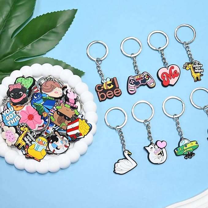 XHAOYEAHX Random Keychains Bulk,Cute Key Chain for Prizes Gifts Party Favors