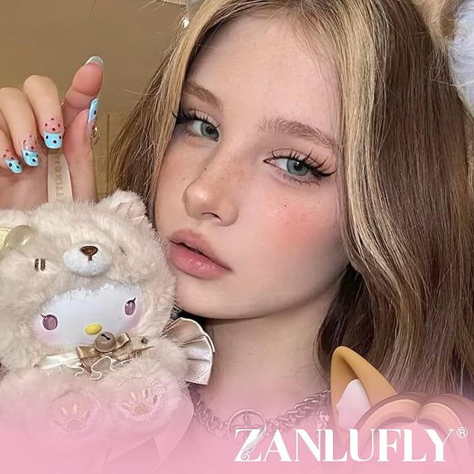 Brown Lash Clusters Natural Manga Eyelash Clusters Wispy Fairy Cluster Eyelash Extensions Clear Band Individual Lashes Dark Brown Cluster Lashes 8-16mm C Curly Lash Extension by ZANLUFLY