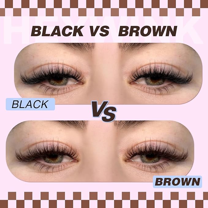 Brown Lash Clusters Kit Flaunt Lash Clusters Dark Brown Wispy Eyelash Clusters Eyelash Clusters Short Lash Cluster 8-14mm Cluster Eyelash Extensions Individual Lashes Cluster(Flaunt-Dark Brown)
