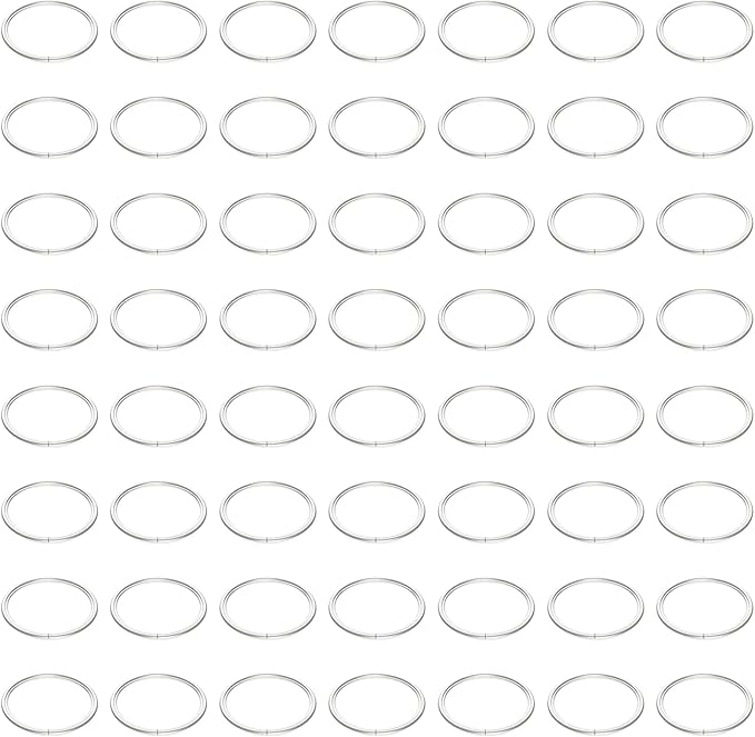 Uniclife 8 mm Silver Jump Rings for Jewelry Making Open Single Loops Mini Ring Connectors for Keychains and Necklace Repair, 1000 Pack