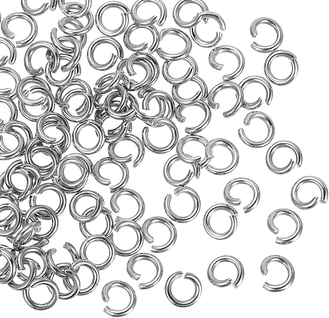 MECCANIXITY Open Jump Rings,2.4mmx4mm 316 Stainless Steel Split O Jump Rings Connector 0.8mm Thick Jewelry Making Supplies for Bracelet Necklace Pendant DIY,Pack of 220