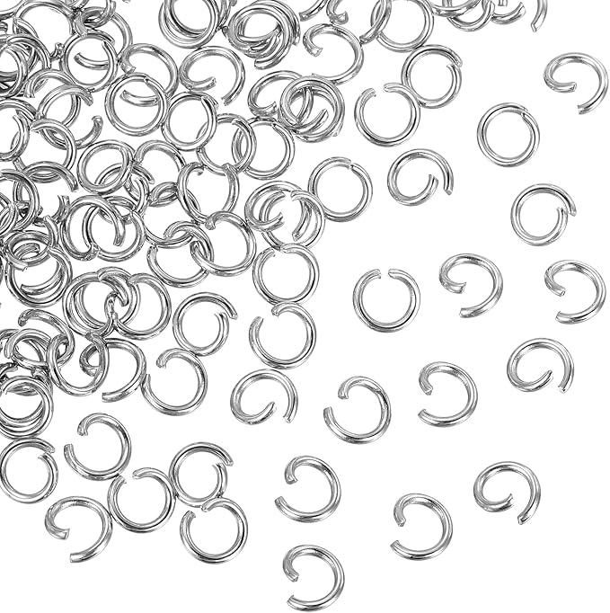 MECCANIXITY Open Jump Rings,3mmx5mm 316 Stainless Steel Split O Jump Rings Connector 1mm Thick Jewelry Making Supplies for Bracelet Necklace Pendant DIY,Pack of 160