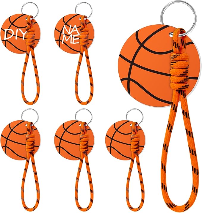 Eyourlife 6Pcs Braiding lanyard keychain With 2.75 in Name Id and DIY Pocket Hug Card For boys Sports enthusiast Team Gift