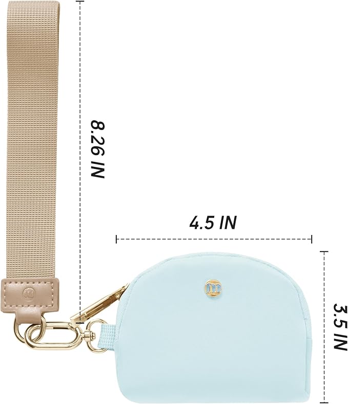 Mum's Memory Mini Zip Around Wristlet Wallet for Women Dual Pouch Wristlet Portable Wallet Coin Purse Mini Women Coin Pocket