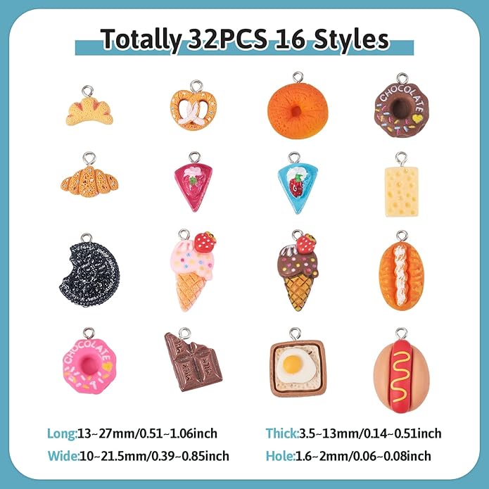 Craftdady Resin Plastic Miniature Food Snack Pendants Charms Ice Drink Juice Pendants Cute Bottle Fruit Keychain Charms Hang Ornament for DIY Craft Earring Bracelet Necklace Jewelry Making