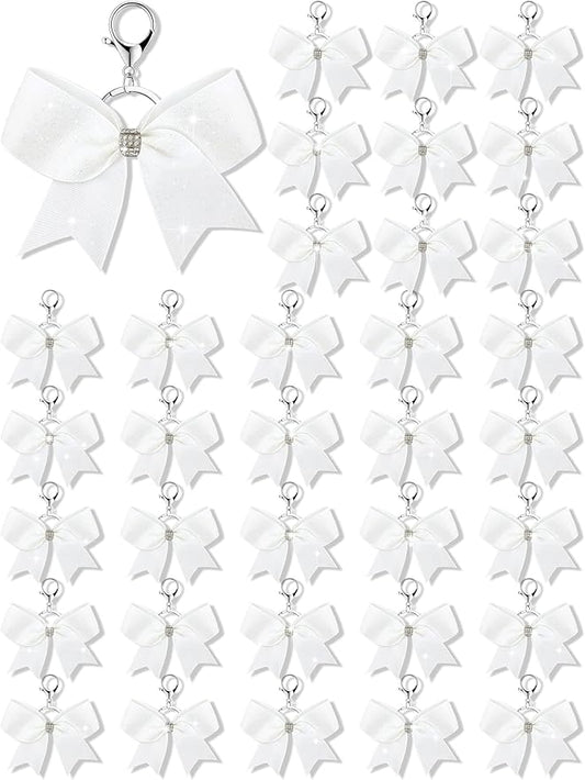 Tondiamo Cheer Bow Keychain Cheer Keychain with Rhinestones Cheerleader Keyrings for Teen Cheerleading Sports Accessory