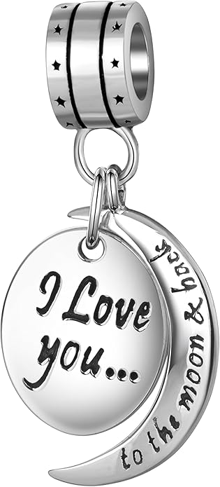 925 Sterling Silver Love Heart Charms fit Pandora Style Bracelets for Mothers Day Christmas Valentines Day Gift for Mom Wife Grandma