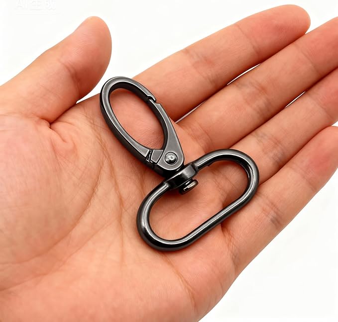 1-1/2 inch Swivel Lobster Claw Clasps 1.5 Inch 15pcs - Heavy Duty Metal Clasps with Secure Lock,Curved Snap Hooks for Bags Jewelry Making Keychains Lanyards & DIY Craft Supplies (Gunmetal, 1.5 inch)