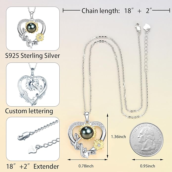 NONNYL Pearl Necklaces for Women - Wedding &, Mom & Wife Jewelry Gifts for Birthday, Christmas, Mothers Day & Valentine's Day