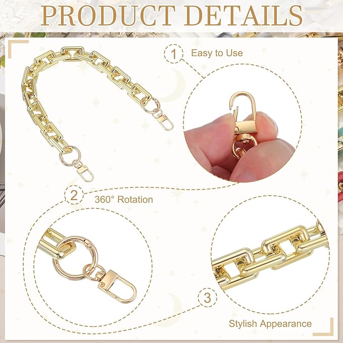 uxcell Purse Chain Strap, Strap Replacement for Handbag