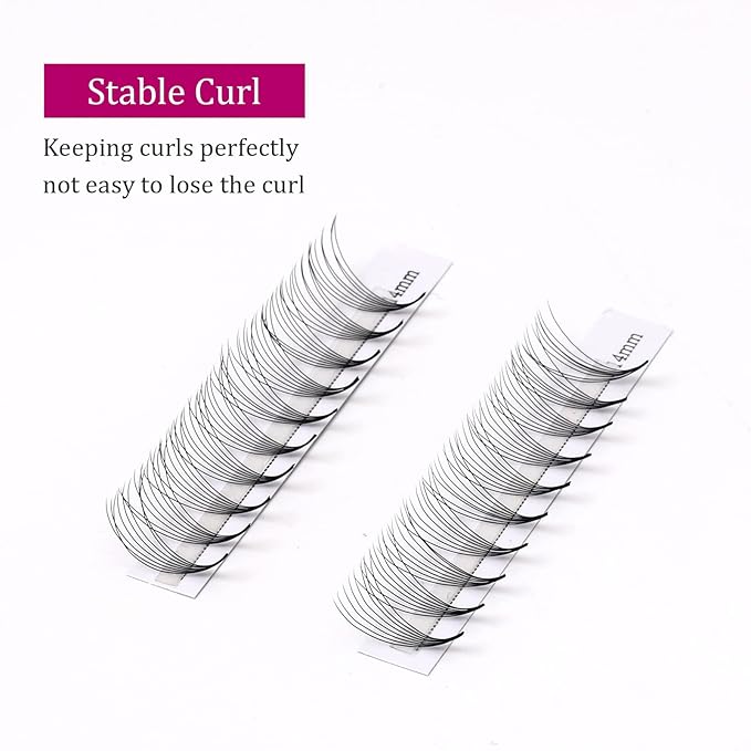 FADLASH Premade Volume Eyelash Extensions 8D 0.07 C Curl, 8-14mm Mix, 120pcs, Black, Synthetic, Lightweight and Flexible
